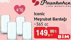 PAŞABAHÇE İCONİC MEŞRUBAT BARDAĞI 4'LÜ 365 CC